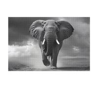 Puzzle Per Adolescenti 1000pcs(75x50cm) Elephant Walking in Black And White Puzzle Per Adolescenti Giocattoli Antistress Regali Per Donne Interazione Genitore-figlio 1000pcs(75x50cm)