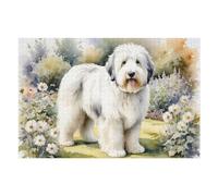 Puzzle Per Adolescenti 1000pcs(75x50cm) Fluffy White Dog Garden Puzzle Per Adulti Gioco Per Famiglie Decorazione Perfetta Regali Di Natale E Compleanno 1000pcs(75x50cm)