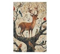 Puzzle Per Adolescenti 1000pcs(75x50cm) Forest Harmony Deer And Birds Puzzle Giochi Per Famiglie Per Divertimento in Famiglia Regali Unici Di Compleanno E Natale 1000pcs(75x50cm)