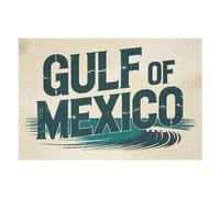 Puzzle Per Adolescenti 1000pcs(75x50cm) Gulf of Mexico Vintage Style Graphic Puzzle Per Adulti Gioco Per Famiglie Migliora La Memoria Regali Unici Per Compleanno E Natale 1000pcs(75x50cm)