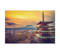 Puzzle Per Adolescenti 1000pcs(75x50cm) Japanese Scenery Mt Fuji Puzzle Per Adolescenti Gioco Pratico Decorazione Per La Casa Ottimo Regalo Per I Giocatori 1000pcs(75x50cm)