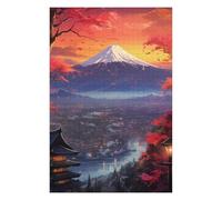 Puzzle Per Adolescenti 1000pcs(75x50cm) Japanese Sunset with Mount Fuji Puzzle Per Adulti, Gioco Rompicapo, Decorazione Perfetta, Interazione Genitore-figlio 1000pcs(75x50cm)