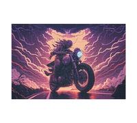 Puzzle Per Adolescenti 1000pcs(75x50cm) Motorcycle Ride Storm Night Puzzle Per Adulti Gioco Pratico Vacanza A Casa Passatempo Compleanno E Regali Unici 1000pcs(75x50cm)
