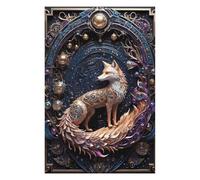 Puzzle Per Adolescenti 1000pcs(75x50cm) Mythical Red Fox Art Deco Puzzle Per Adulti Giocattoli Antistress Analisi E Logica Regali Per La Riduzione Dello Stress 1000pcs(75x50cm)