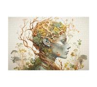 Puzzle Per Adolescenti 1000pcs(75x50cm) Nature's Harmony A Woman's Connection with Plants Puzzle Per Adulti Giocattoli Antistress Sfida Educativa Di Taglio Di Precisione 1000pcs(75x50cm)