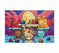 Puzzle Per Adolescenti 1000pcs(75x50cm) Puzzle Ice Cream Sundae Puzzle Giochi Rilassanti Vacanza in Casa Passatempo Per Compleanno, Natale 1000pcs(75x50cm)