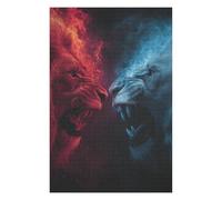 Puzzle Per Adolescenti 1000pcs(75x50cm) Red Vs Blue Lions Epic Face-off Puzzle Per Adulti Giocattoli Fai Da Te Ma Divertenti E Umoristici Interazione Genitore-figlio 1000pcs(75x50cm)