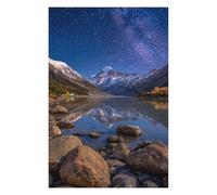 Puzzle Per Adolescenti 1000pcs(75x50cm) Starry Night Mountain Reflections -1 Puzzle Per Adulti Gioco Pratico Analisi E Logica Interazione Genitore-figlio 1000pcs(75x50cm)