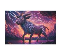 Puzzle Per Adolescenti 1000pcs(75x50cm) Thundering Lightning Goat Puzzle Per Adulti Giocattolo Decorazione Da Parete Difficile Difficile Compleanno E Natale 1000pcs(75x50cm)