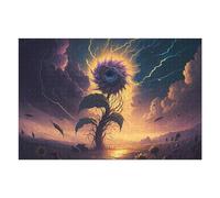 Puzzle Per Adolescenti 1000pcs(75x50cm) Thundering Sunflower Stormscape -1 Puzzle Per Adulti Giocattolo Decorazione Da Parete Difficile Difficile Compleanno E Natale 1000pcs(75x50cm)