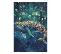 Puzzle Per Adolescenti 1000pcs(75x50cm) Whale with Flowers in Space-5 Puzzle Per Adulti Gioco Pratico Taglio Di Precisione Regali Unici Per Compleanni E Occasioni Speciali 1000pcs(75x50cm)