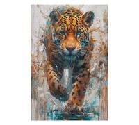 Puzzle Per Adolescenti 1000pcs(75x50cm) Wild Leopard Abstract Art Print Puzzle Per Adulti, Gioco Rompicapo, Decorazione Perfetta, Interazione Genitore-figlio 1000pcs(75x50cm)