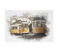Puzzle Per Adolescenti 1000pcs(75x50cm) Yellow Trams Puzzle Per Adulti Gioco Pratico Vacanza A Casa Passatempo Compleanno E Regali Unici 1000pcs(75x50cm)