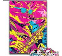 Puzzle per adolescenti 2000 maialino che suona il sassofono per età 14+ gioco rompicapo miglior regalo per adulti e adolescenti 70x100cm