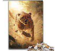 Puzzle per adolescenti 2000, motivo: leopardo che corre, antistress, per trascorrere il tempo in casa, decorazione perfetta per età 14+, 70x100cm
