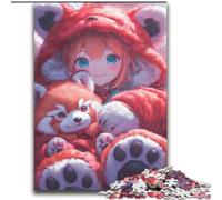 Puzzle per adolescenti 2000 pezzi Anime Red Panda Girl, aiuta il cervello ad allenare i giocattoli avvincenti per coltivare la pazienza, regalo per compleanni 70X100cm