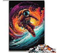 Puzzle per adolescenti 2000 pezzi Astronauti che fanno surf Giochi di attività stimolanti per famiglie Giocattolo fai da te per decorazioni murali per la casa Regali 70x100cm