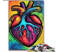 Puzzle per adolescenti 2000 pezzi Cuore colorato Aiuta il cervello a esercitare Giocattoli avvincenti per coltivare la pazienza Decorazione perfetta 70x100cm