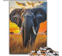 Puzzle per adolescenti 2000 pezzi Elefante della savana africana Giochi di attività per famiglie stimolanti Giocattolo fai da te per decorazioni murali per la casa Regali 70x100cm
