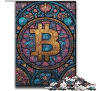 Puzzle per adolescenti 2000 pezzi in vetro colorato Bitcoin per età 14 anni e oltre Bellissimo gioco di design Bellissimo gioco di design Ottimo regalo 70x100cm