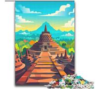 Puzzle per adolescenti 2000 pezzi Poster del tempio di Borobudur, giocattolo educativo intellettuale decomprimente, regalo di compleanno, regali 70x100cm