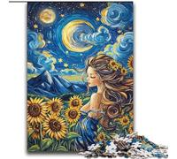 Puzzle per adolescenti 2000 pezzi Ragazza girasole Aiuta il cervello a esercitare Giocattoli avvincenti per coltivare la pazienza Decorazione perfetta 70x100cm