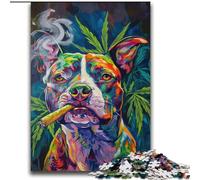 Puzzle per adolescenti 2000 pezzi Staffordshire Bull Terrier Il fumo aiuta il cervello a esercitare i giocattoli che creano dipendenza per coltivare la pazienza Decorazione perfetta 70x100cm