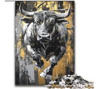 Puzzle per adolescenti 2000 pezzi Toro nero e oro per età 14 anni e oltre Bellissimo gioco di design Bellissimo gioco di design Ottimo regalo 70x100cm