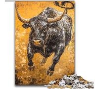 Puzzle per adolescenti 2000 pezzi Toro nero e oro per età 14 anni e oltre Bellissimo gioco di design Bellissimo gioco di design Ottimo regalo 70x100cm
