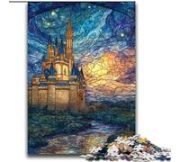 Puzzle per adolescenti 2000 puzzle Castello di vetrate Gioco impegnativo e gioco per famiglie Regali di Babbo Natale segreto 70x100cm