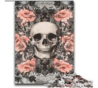 Puzzle per adolescenti 2000 puzzle fiore teschio giocattolo gioco intellettuale per la decorazione della casa per età 14 anni in su 70x100cm