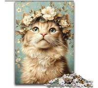 Puzzle per adolescenti 2000 puzzle fiori gattino, giocattoli educativi per l'apprendimento giochi per famiglie adatti per la decorazione del desktop 70x100cm