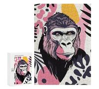 Puzzle Per Adolescenti 300 PCS Abstract Gorilla Portrait Puzzle Per Adolescenti Giochi Rilassanti Assemblaggio Di Modelli Regali Unici Per Compleanno E Natale 300 PCS