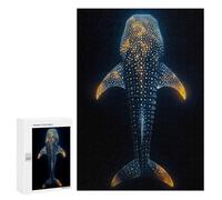 Puzzle Per Adolescenti 300 PCS Abstract Whale Shark Gold Puzzle Per Adolescenti Giocattoli Fai Da Te Vacanze A Casa Passatempo Divertimento Attività A Casa, 300 PCS