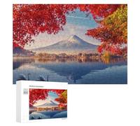 Puzzle Per Adolescenti 300 PCS Autumn Colors Reflecting on Lake with Swans Puzzle, Gioco Rompicapo, Regalo Di Compleanno, Attività Divertenti Da Fare A Casa, 300 PCS