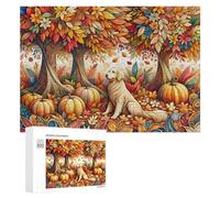 Puzzle Per Adolescenti 300 PCS Autumn Leaves And Pumpkins Puzzle Divertenti Da Assemblare, Modelli, Regali Unici Per Compleanno E Natale 300 PCS