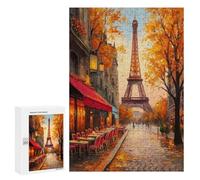 Puzzle Per Adolescenti 300 PCS Autumn Paris Street Scene Puzzle Per Adulti Assemblaggio Di Modelli Attività Divertenti A Casa Giochi Stimolanti Giocattoli 300 PCS