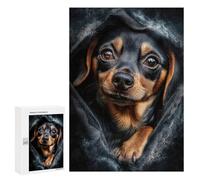 Puzzle Per Adolescenti 300 PCS Beagle Peeking from Blanket Puzzle Giochi Rilassanti Decorazione Per La Casa Regali Unici Per Compleanno 300 PCS