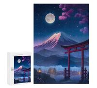 Puzzle per Adolescenti 300 PCS Beautiful View MT Fuji Tor Puzzle per Adolescenti Giocattoli Antistress Migliora La Memoria 300 PCS