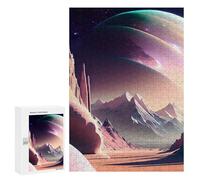 Puzzle Per Adolescenti 300 PCS Big Moon Fantasy Planet Puzzle Per Adulti Giochi Rilassanti Assemblaggio Di Modelli Interazione Genitore-figlio 300 PCS