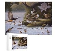 Puzzle Per Adolescenti 300 PCS Birds by The Waterfall Puzzle Antistress Decorazione Per La Casa Regali Unici Per Compleanno E Natale 300 PCS