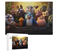 Puzzle Per Adolescenti 300 PCS Birds in The Forest Puzzle Per Adulti Gioco Rompicapo Difficile Difficile Unico Compleanno E Regali 300 PCS