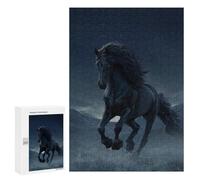Puzzle Per Adolescenti 300 PCS Black Horse Night Sky Puzzle Per Adolescenti Migliora La Memoria Difficile Da Completare Gioco Impegnativo Giocattoli 300 PCS