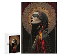 Puzzle Per Adolescenti 300 PCS Blindfolded Mystic Art Print Puzzle Per Adolescenti Sfida Difficile Allena La Tua Mente E Le Tue Mani Rompicapo Giochi Per Famiglie 300 PCS