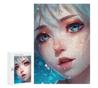 Puzzle Per Adolescenti 300 PCS Blue-Eyed Dream Portrait Puzzle Per Adulti Giochi Rilassanti Sfida Difficile Attività Divertenti A Casa 300 PCS