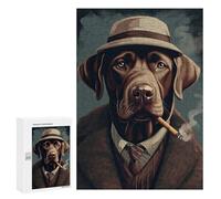 Puzzle Per Adolescenti 300 PCS Brown Labrador Gangster Puzzle Per Adulti Giochi Rilassanti Decorazione Da Parete Ottimo Regalo Per I Giocatori 300 PCS