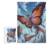 Puzzle Per Adolescenti 300 PCS Butterfly-winged Dragon Soaring Through The Sky Puzzle Antistress Decorazione Per La Casa Regali Unici Per Compleanno E Natale 300 PCS