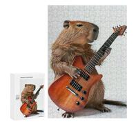 Puzzle Per Adolescenti 300 PCS Capybara Guitar Puzzle Per Adulti Giocattolo Decorazione Da Parete Vacanza A Casa Passatempo Per Compleanno, Natale 300 PCS