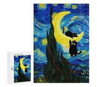 Puzzle Per Adolescenti 300 PCS Cats on The Crescent Moon Puzzle Per Adulti Giochi Rilassanti Decorazione Murale Attività Divertenti A Casa 300 PCS
