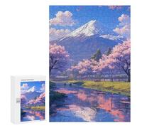 Puzzle Per Adolescenti 300 PCS Cherry Blossom Reflections in Spring Puzzle Per Adolescenti Analisi E Logica Difficile E Stimolante Ottimo Regalo Per I Giocatori 300 PCS
